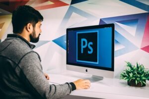 Person using photoshop software