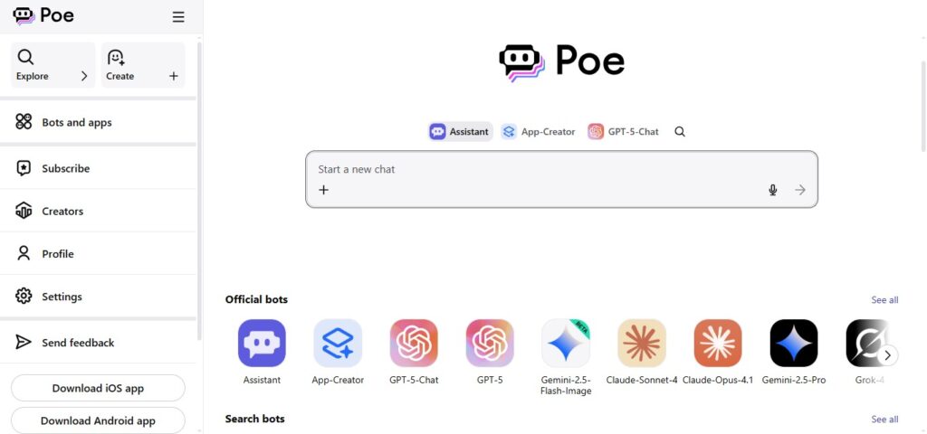 Best AI Chatbot - Poe AI